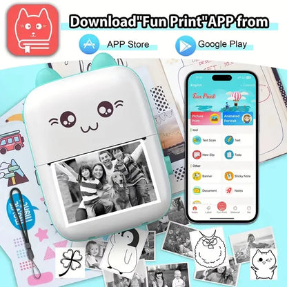 Portable Mini Pocket Printer BT Thermal Printer
