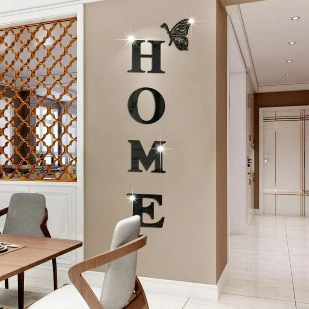 ome Sign Acrylic Mirror - Modern Home Decoration
