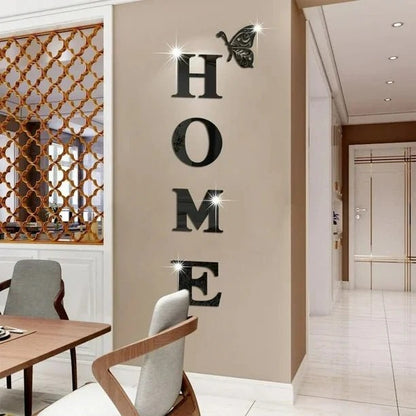 ome Sign Acrylic Mirror - Modern Home Decoration